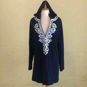 Lilly Pulitzer Navy Dress with White Detailing